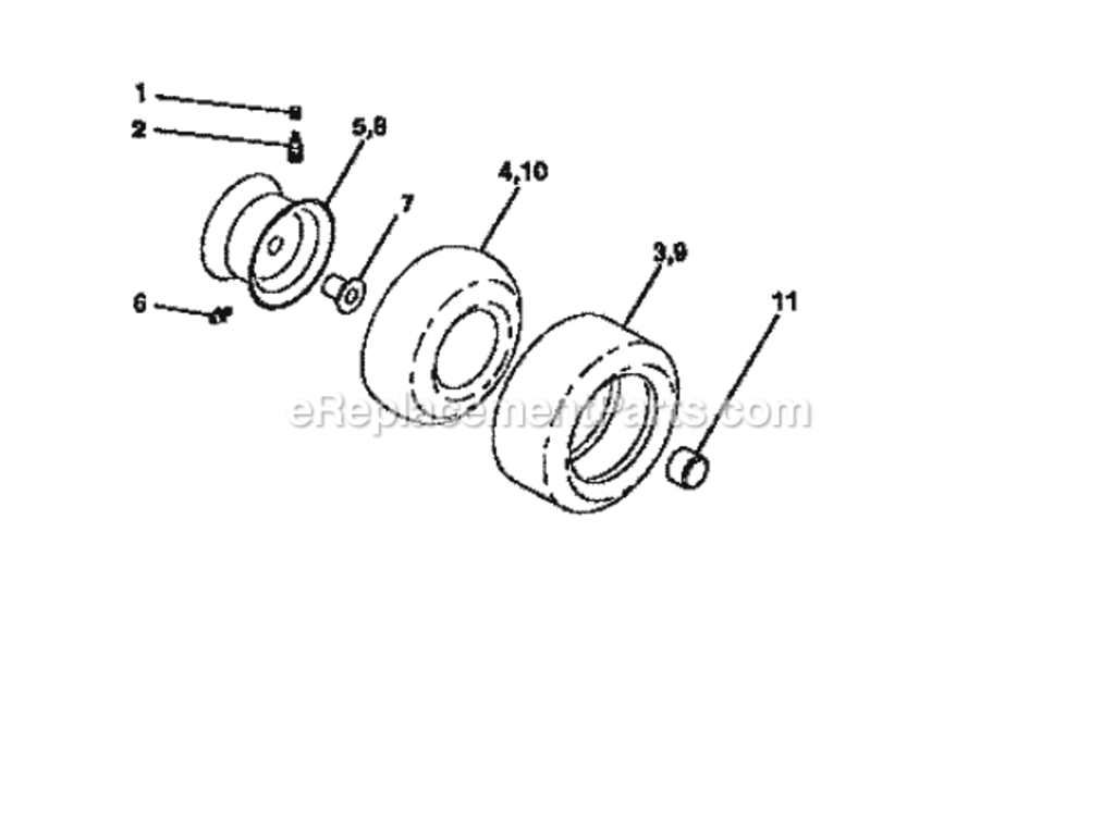 Page H Diagram and Parts List for 917258693  Craftsman Lawn Tractor