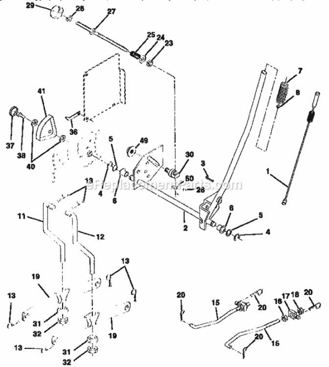 Page I Diagram and Parts List for 917258693  Craftsman Lawn Tractor