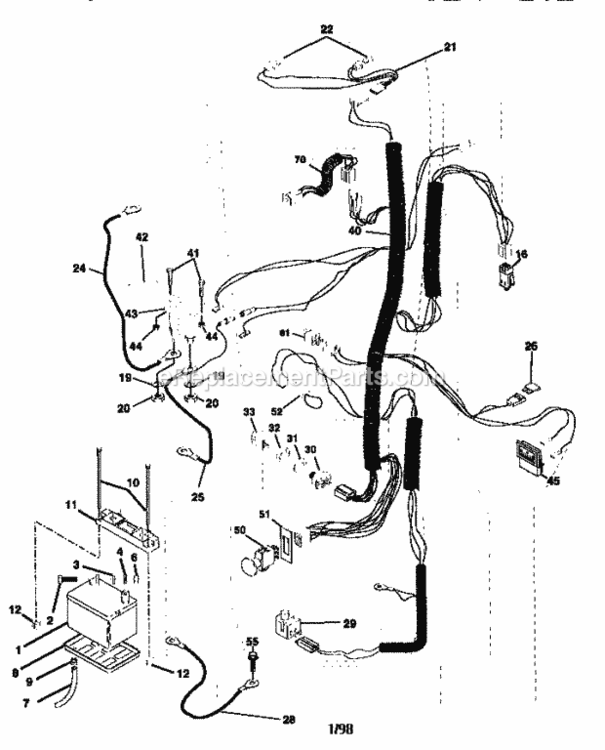 Page A Diagram and Parts List for 917258694  Craftsman Lawn Tractor