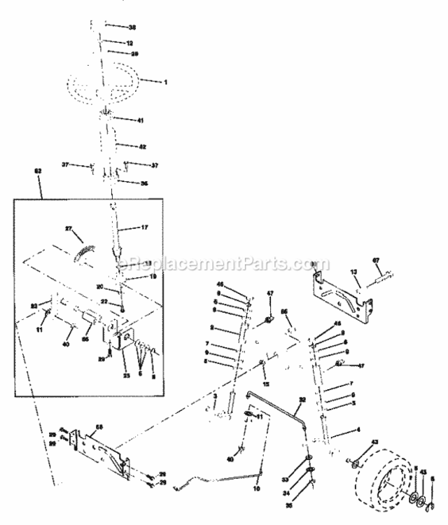 Page D Diagram and Parts List for 917258694  Craftsman Lawn Tractor