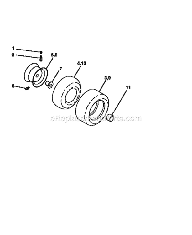 Page H Diagram and Parts List for 917258694  Craftsman Lawn Tractor