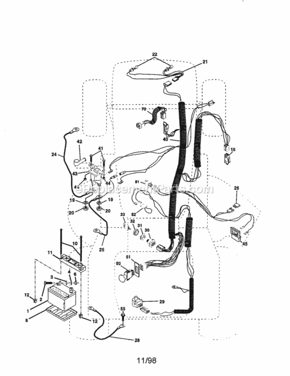 Page A Diagram and Parts List for 917258695  Craftsman Lawn Tractor