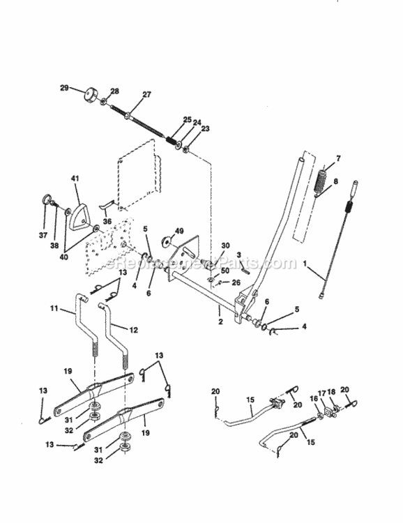 Page I Diagram and Parts List for 917258695  Craftsman Lawn Tractor