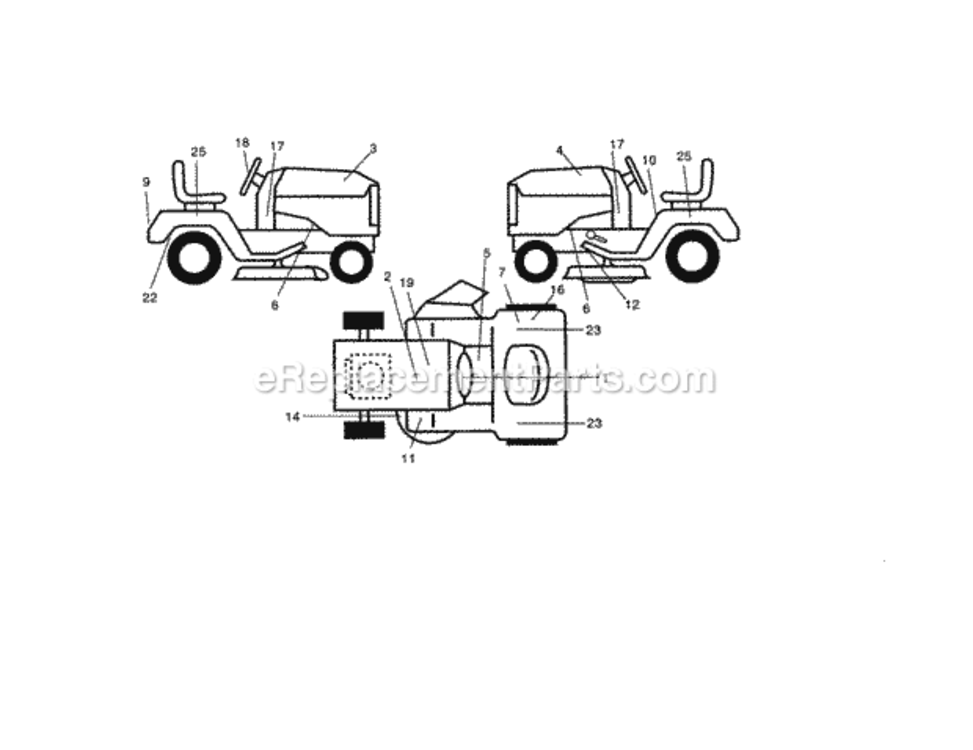 Page F Diagram and Parts List for 917258780  Craftsman Lawn Tractor