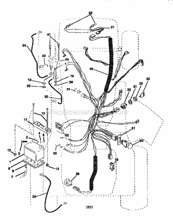 Page A Diagram and Parts List for 917258861  Craftsman Lawn Tractor