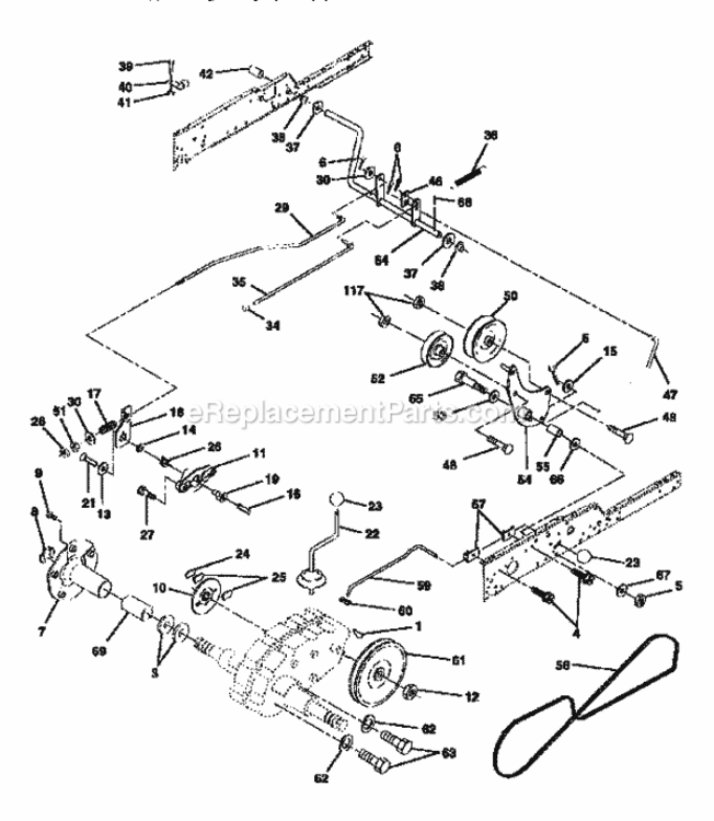 Page C Diagram and Parts List for 917258861  Craftsman Lawn Tractor