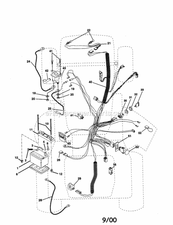 Page A Diagram and Parts List for 917258862  Craftsman Lawn Tractor