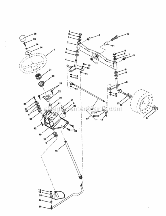 Page D Diagram and Parts List for 917258862  Craftsman Lawn Tractor