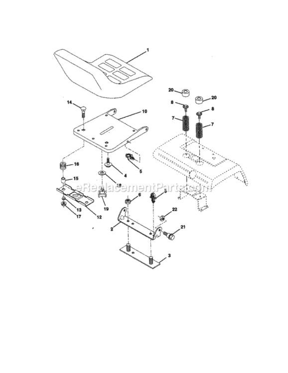 Page F Diagram and Parts List for 917258862  Craftsman Lawn Tractor