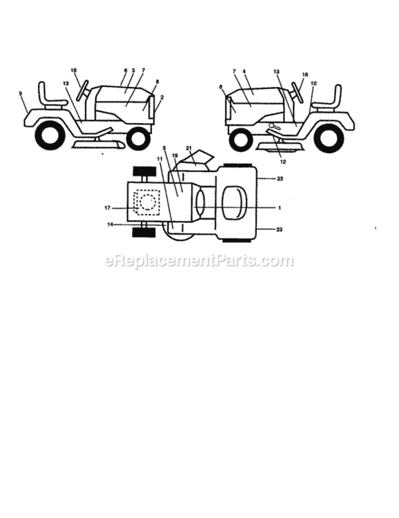 Page G Diagram and Parts List for 917258862  Craftsman Lawn Tractor