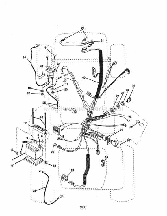 Page A Diagram and Parts List for 917258863  Craftsman Lawn Tractor