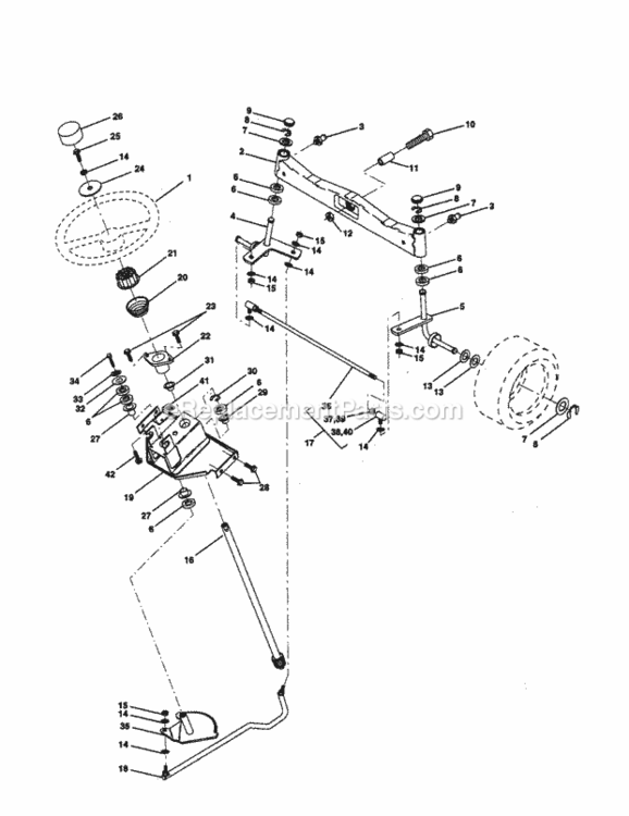 Page D Diagram and Parts List for 917258863  Craftsman Lawn Tractor