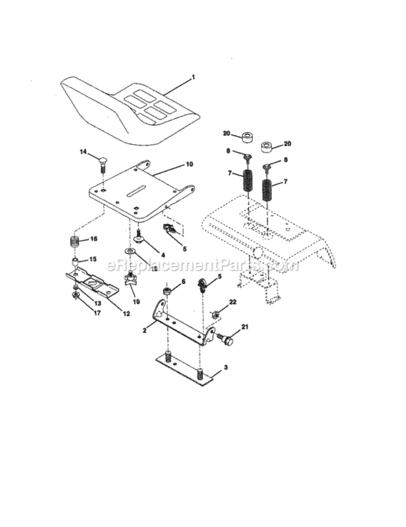 Page F Diagram and Parts List for 917258863  Craftsman Lawn Tractor