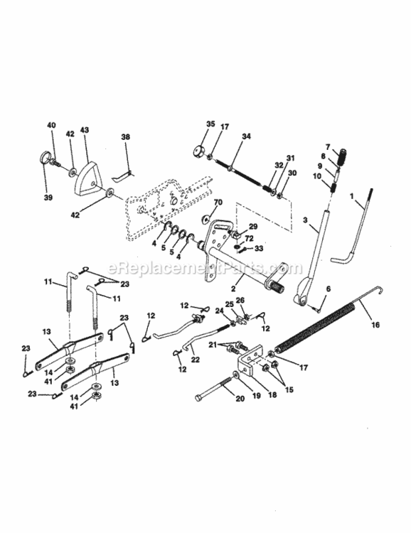 Page I Diagram and Parts List for 917258863  Craftsman Lawn Tractor