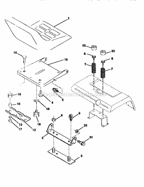 Page G Diagram and Parts List for 917258871  Craftsman Lawn Tractor