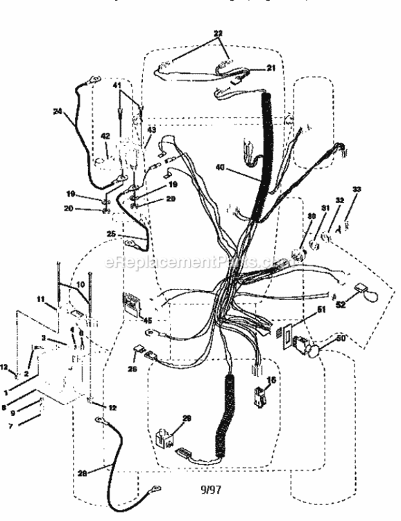 Page A Diagram and Parts List for 917258872  Craftsman Lawn Tractor