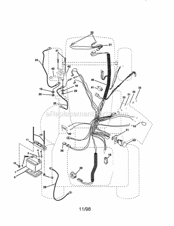 Page A Diagram and Parts List for 917258873  Craftsman Lawn Tractor