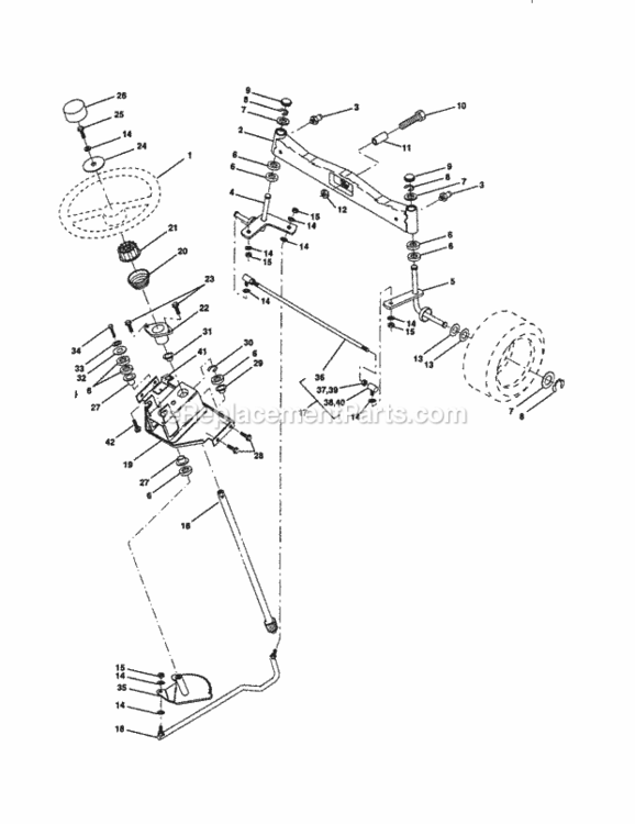 Page D Diagram and Parts List for 917258873  Craftsman Lawn Tractor