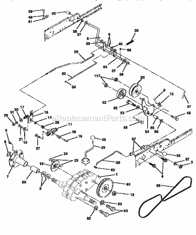 Page C Diagram and Parts List for 917258880  Craftsman Lawn Tractor