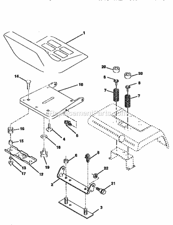 Page F Diagram and Parts List for 917258880  Craftsman Lawn Tractor