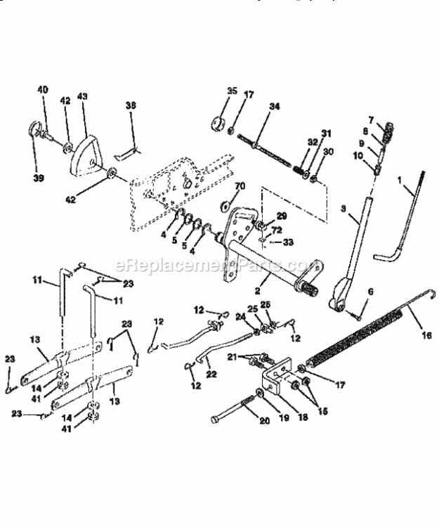 Page I Diagram and Parts List for 917258880  Craftsman Lawn Tractor