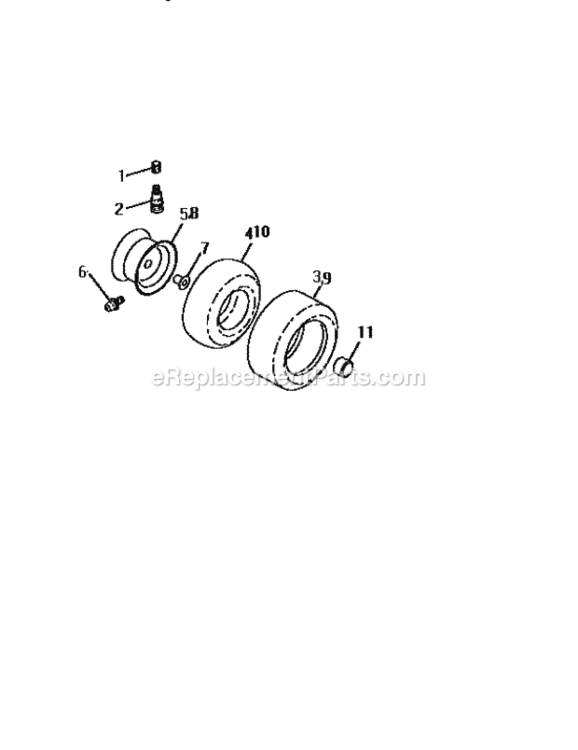 Page J Diagram and Parts List for 917258890  Craftsman Lawn Tractor