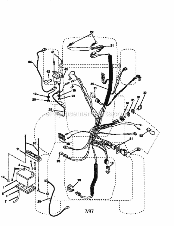 Page A Diagram and Parts List for 917258891  Craftsman Lawn Tractor