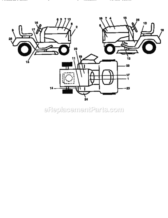 Page F Diagram and Parts List for 917258891  Craftsman Lawn Tractor