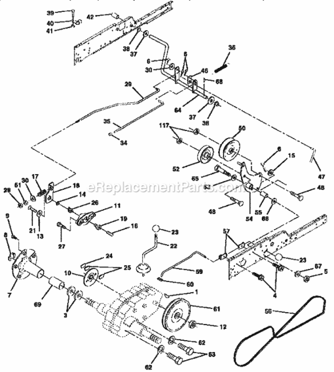 Page C Diagram and Parts List for 917258900  Craftsman Lawn Tractor
