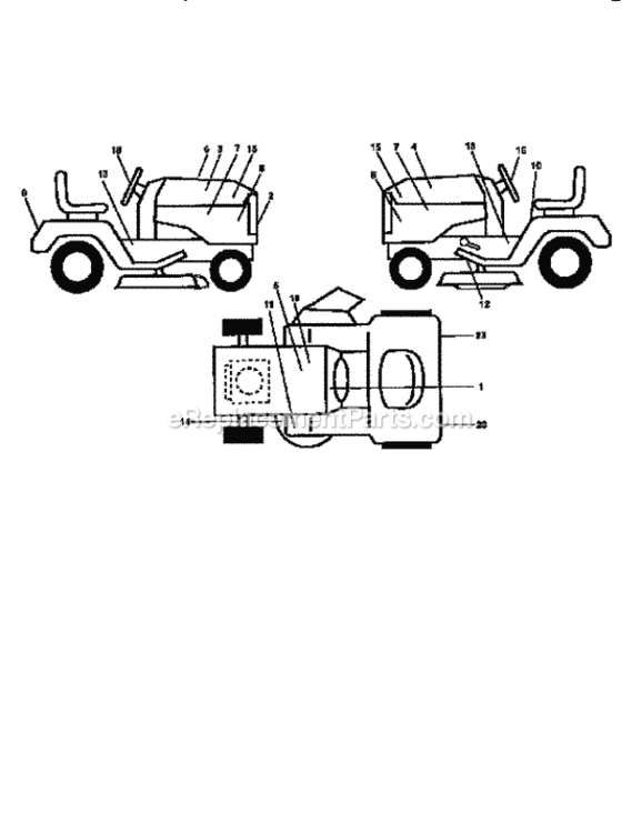 Page G Diagram and Parts List for 917258900  Craftsman Lawn Tractor