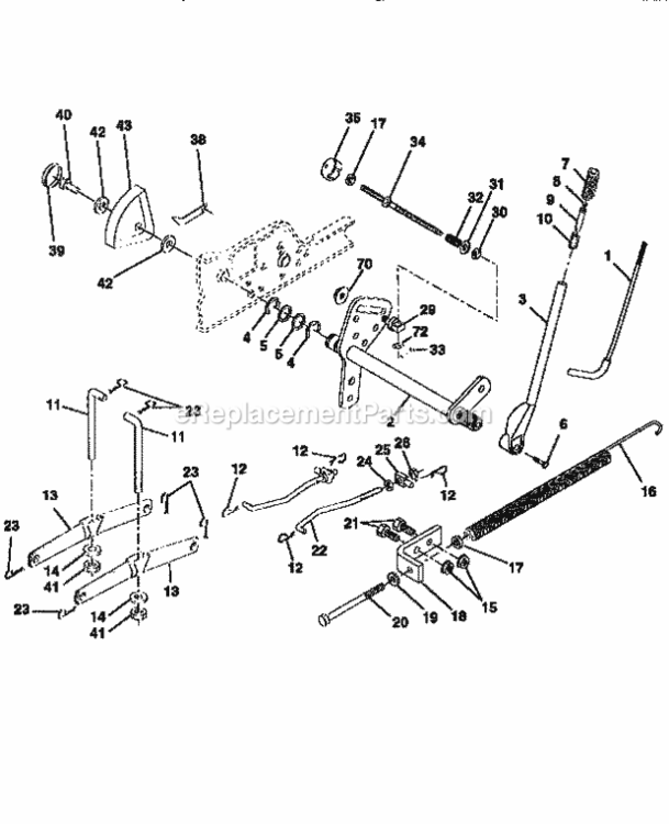 Page I Diagram and Parts List for 917258900  Craftsman Lawn Tractor