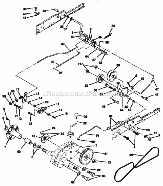 Page C Diagram and Parts List for 917258901  Craftsman Lawn Tractor
