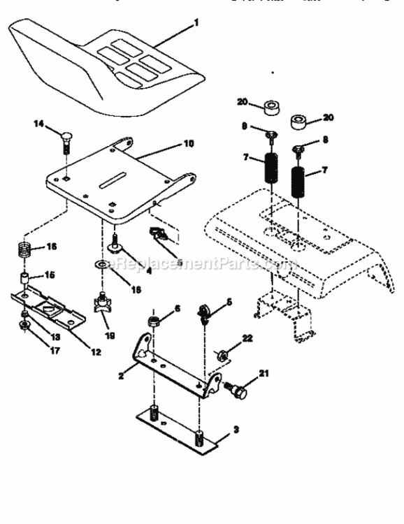 Page F Diagram and Parts List for 917258901  Craftsman Lawn Tractor