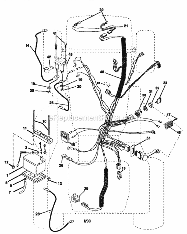 Page A Diagram and Parts List for 917258903  Craftsman Lawn Tractor