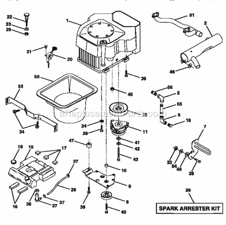 Page E Diagram and Parts List for 917258903  Craftsman Lawn Tractor