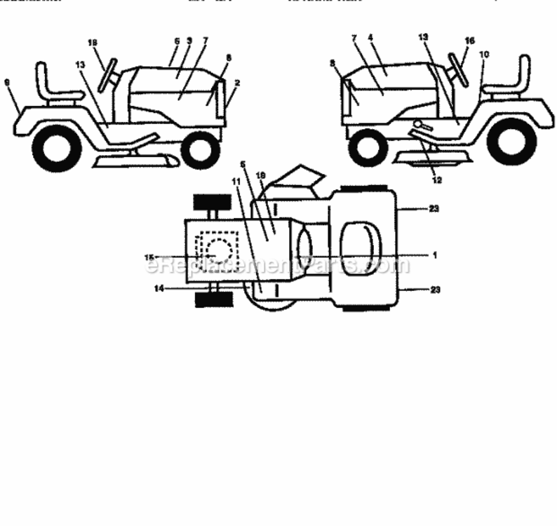Page G Diagram and Parts List for 917258903  Craftsman Lawn Tractor