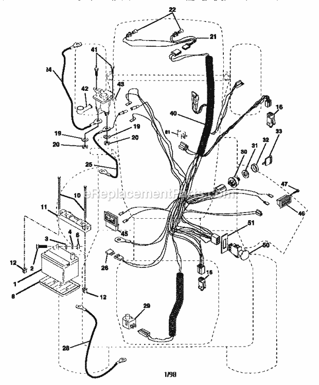 Page A Diagram and Parts List for 917258904  Craftsman Lawn Tractor
