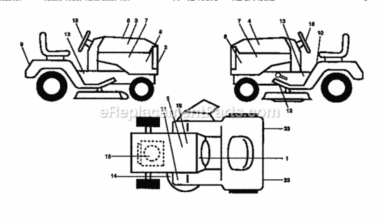 Page G Diagram and Parts List for 917258904  Craftsman Lawn Tractor