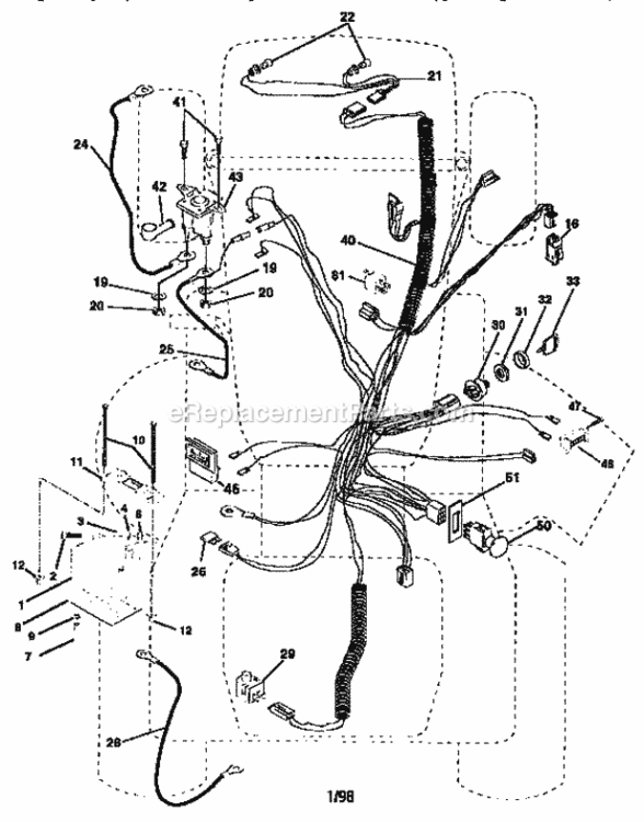 Page A Diagram and Parts List for 917258911  Craftsman Lawn Tractor