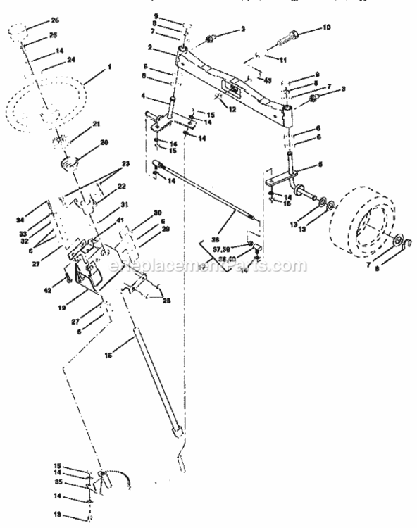 Page D Diagram and Parts List for 917258911  Craftsman Lawn Tractor