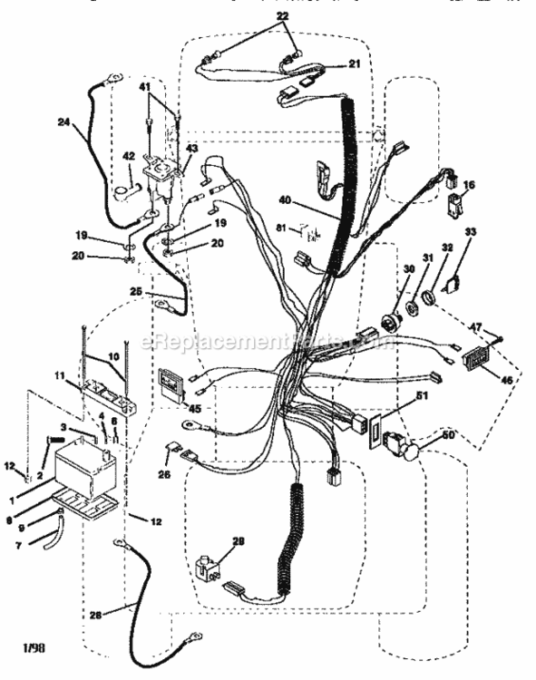 Page A Diagram and Parts List for 917258913  Craftsman Lawn Tractor