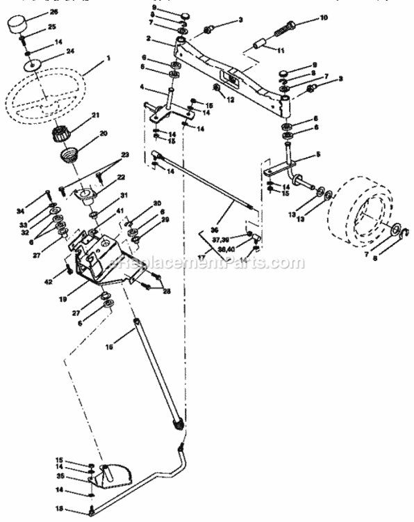 Page D Diagram and Parts List for 917258913  Craftsman Lawn Tractor