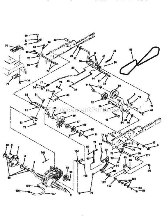 Page C Diagram and Parts List for 917258920  Craftsman Lawn Tractor