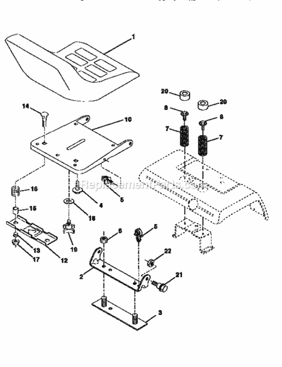 Page F Diagram and Parts List for 917258920  Craftsman Lawn Tractor