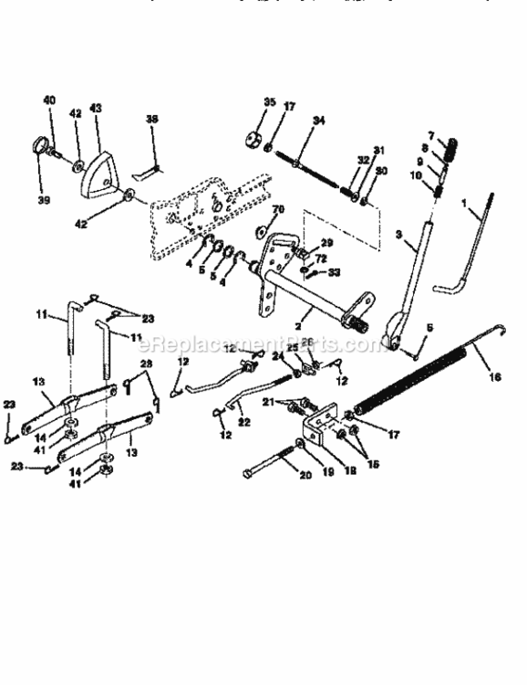 Page J Diagram and Parts List for 917258921  Craftsman Lawn Tractor