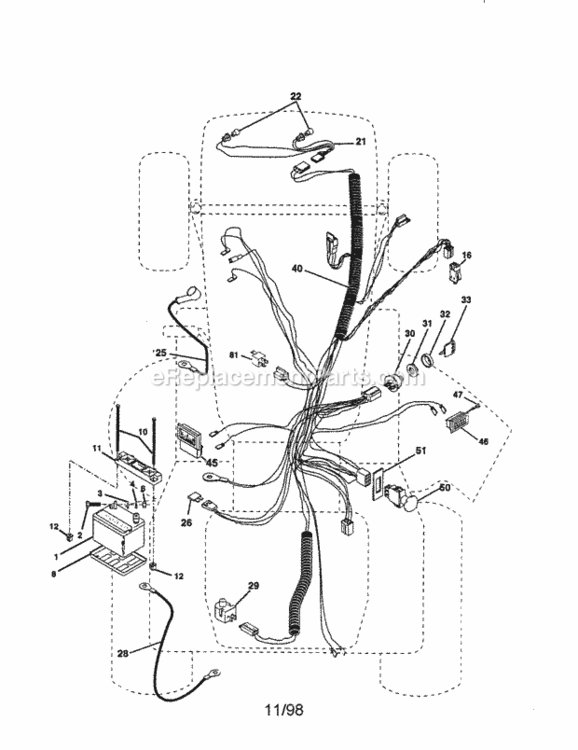 Page A Diagram and Parts List for 917258922  Craftsman Lawn Tractor