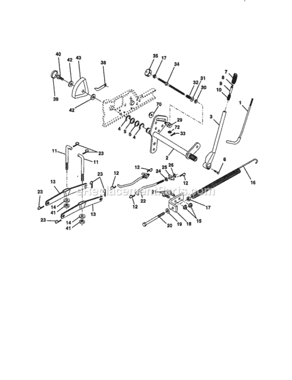 Page J Diagram and Parts List for 917258922  Craftsman Lawn Tractor