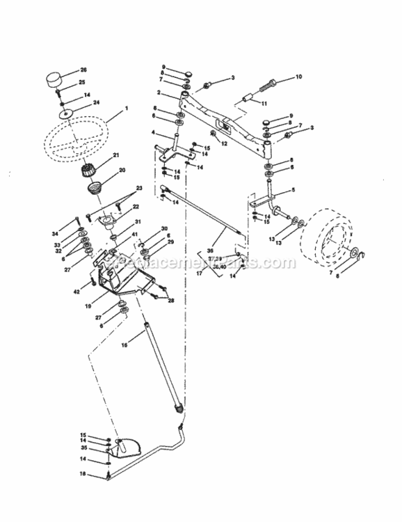 Page D Diagram and Parts List for 917258922  Craftsman Lawn Tractor