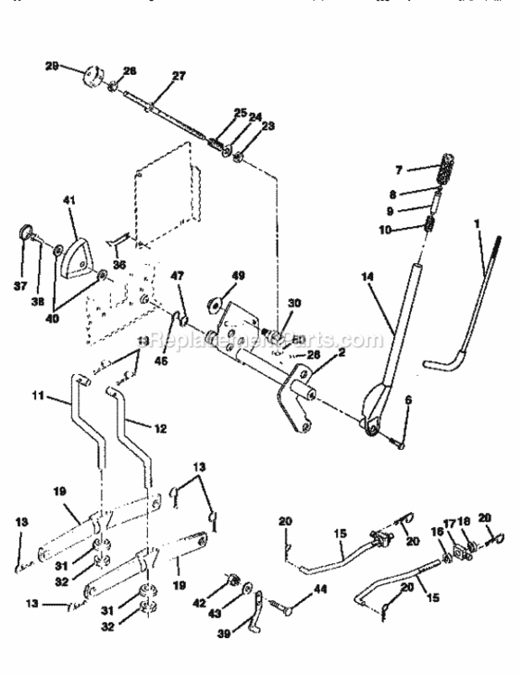 Page G Diagram and Parts List for 917258940  Craftsman Lawn Tractor