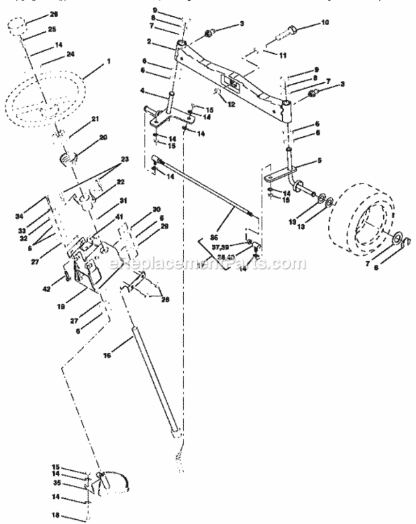 Page D Diagram and Parts List for 917258960  Craftsman Lawn Tractor
